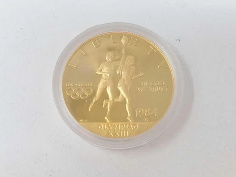 Rare 1984-W $10 Los Angeles Olympiad Gold Coin West Point Mint - in Capsule Cover