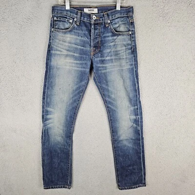 Pantalones de mezclilla BALDWIN para hombre 30 azul tinte desteñido tiro bajo The Henley clásicos ajustados Foto 1 de 4