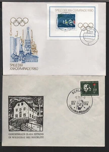 ✔️ GERMANY DDR 2 NICE BLOCK Commemorative COVERS - Picture 1 of 1