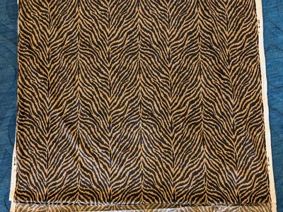 Teflon Tiger Striped Upholstery Fabric Portfolio Textiles 9 yd Animal Print - Image 1 of 4