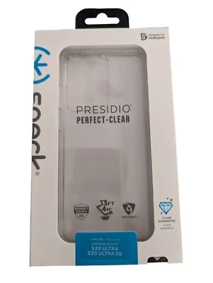 Speck Presidio Perfect-Clear Case for Galaxy S20 Ultra 5G Drop Tested Slim T8 - Image 1 of 2