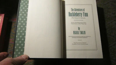 Adventures of Huckleberry Finn - Mark Twain LNew Franklin Library 1979 Fine Bind Foto 1 de 4