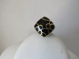 Designer AIL Aluma 14K GOLD INLAY SCHWARZ HARZRING - Bild 1 von 13