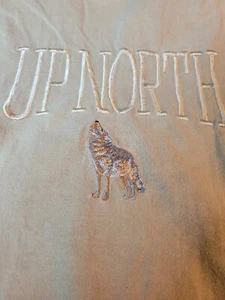 Embroidered UP NORTH XXL Fruit of the Loom WOLF Made in USA t shirt - Picture 1 of 3