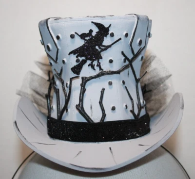 Small Steampunk Halloween Flying Witch Victorian Top Hat - Image 1 of 4