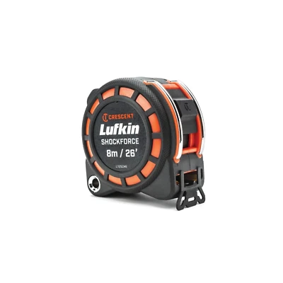 Crescent Lufkin LUFSFDS826 Shockforce Dual Sided Tape Measure 8M/26ft 8 Metre