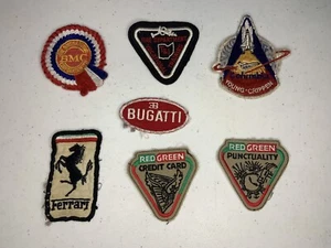 7 patch lot ferrari Bugatti Columbia Space BMC Red Green Fire Department - Picture 1 of 6