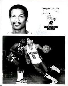 Marques Johnson Signed Team Issued Press 8x10 Photo Golden State Warriors - Picture 1 of 2