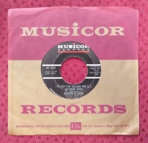 George & Gene "Wreck on The Highway / $5 and it's Saturday Night" Musicor MU1066 - Picture 1 of 5
