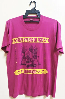 ВИНТАЖНАЯ КОНЦЕРТНАЯ ФУТБОЛКА 80-х GAYE BYKERS ON ACID PSYCHEDELIC ROCK GREBO TOUR PWEI - Изображение 1 из 2
