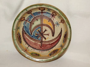 Schale handbemalt wohl Skandinaviern Signatur ungedeutet - Picture 1 of 7