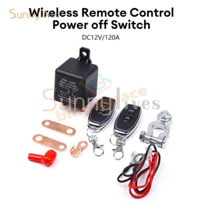 DC12V 200A Universal Car Relay Wireless Remote Control Switch Built-in Battery - Image 1 of 4