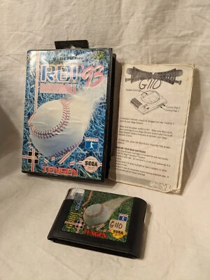 Sega Genesis RBI '93 Baseball Game Box And Manuel Tested Works - Image 1 of 2