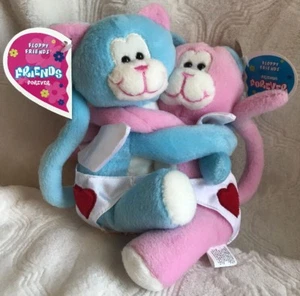 GMA Floppy Friends Forever HUGGING CATS Pink/blue 7" Plush Set NWT - Picture 1 of 1