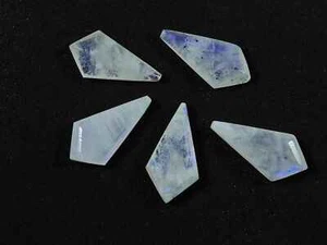 10X20MM Natural Rainbow Moonstone Shield Shape Cut Loose Gemstone 5Pcs Lot - Picture 1 of 9