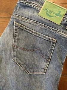 Jacob Cohen Academy, Blue Cotton+Elastane Jeans Faded Blue Size W37 - Picture 1 of 10