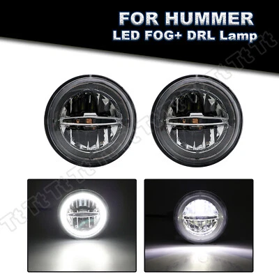 For 2003-2009 Hummer H2 LED Halo Ring DRL Driving Fog Daytime Running Light Lamp - Image 1 of 4