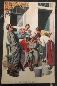 1917 Germany Feldpost Picture Postcard Cover WWI The trommelfeuer - Picture 1 of 2