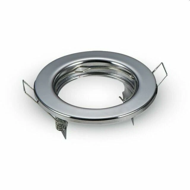 V-TAC GU10 Rotondo Corpo Faretto 2 Pezzi - Chrome (VT-778)