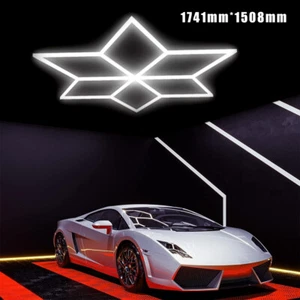 6 Grids Hexagon LED-Leuchten AC 240V 6500K Weiß für Gaming Room Bar Club Party - Picture 1 of 57