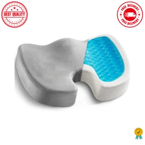 Ergonomic Gel & Memory Foam Coccyx Cushion – Non Slip Office & Car Seat Support! - Picture 1 of 12
