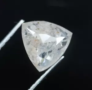 0.73 CT 6.5 MM Natural Loose Triangle Salt And Pepper Diamond Grey Color Diamond - Picture 1 of 14