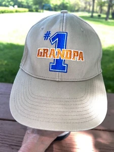 #1 Cappello Berretto Nonno Arancione e Blu Royal su Marrone Snapback Usato in ottime condizioni Firmato Marca - Foto 1 di 9