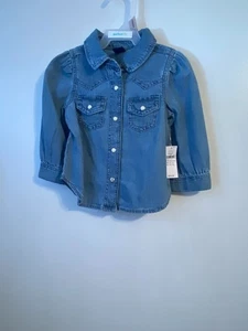 GAP Baby Girl's Jean Shirt Size:12-18 Months NWT - Picture 1 of 4