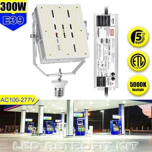 300W LED Retrofit Kit Replace 1500W MH HPS Parking Lot Shoebox Light 5000K E39 - Picture 1 of 10