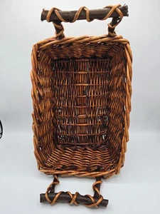 Vintage Woven Rectangular Basket - Picture 1 of 14