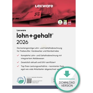 Lexware lohn+gehalt 2026 ABO-Lizenz 1 PC (Win 10/11) 1 Jahr Laufzeit ESD - Bild 1 von 5