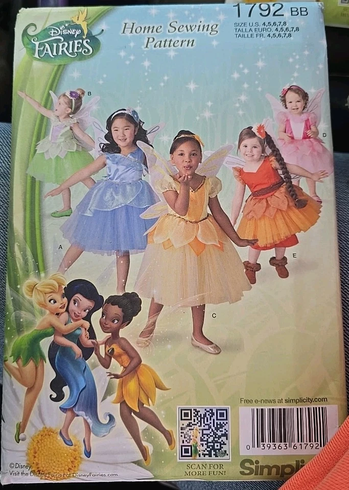 Simplicity 1792/0859 Pattern Halloween Costume Child Disney Fairies - Image 1 of 4