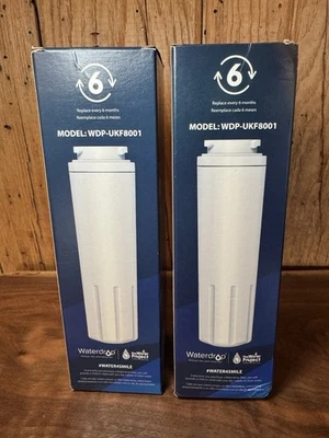 (2) Waterdrop Plus Refrigerator Water Filters Model WDP-UKF8001 ~ Brand New! - Image 1 of 4