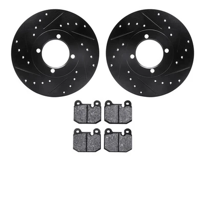 For Lotus Esprit 76-79 Drilled & Slotted Front Brake Kit w Euro Ceramic Pads Foto 1 de 3