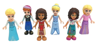 Lego Disney Princess Mini Doll Lot - 6 FRIENDS Figures Elsa Anna Moana Rapunzel - Image 1 of 3
