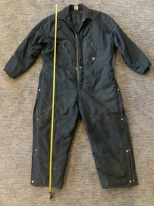 Vintage Carhartt Insulated Coveralls Mens 50 Regular Black X06  - Picture 1 of 5