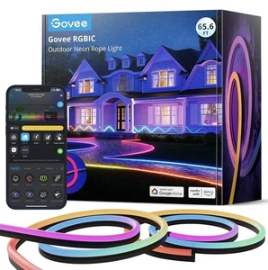 Govee Neon Rope Lights 65.6ft | RGBIC | IP67 | Alexa/Google - Picture 1 of 9
