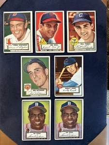 1952 Topps 7-Card Lot Excellent Condition Vern Stephens, Sam Jethroe And Others - Picture 1 of 14