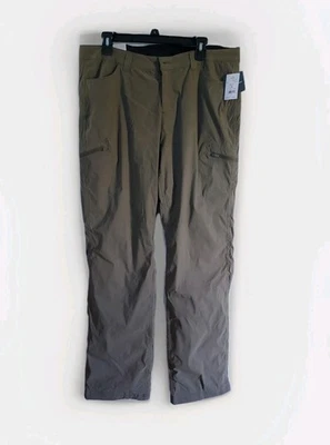 Pantalones rectos Eddie Bauer verde micro polar forrados ligeramente curvilíneos talla 12 NUEVO Foto 1 de 4