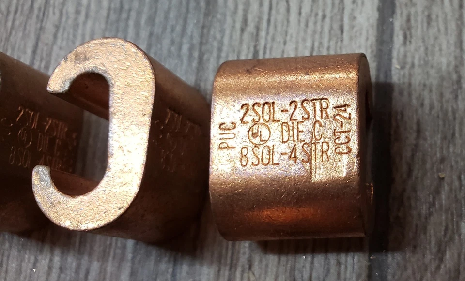 6x PUC Penn Union Copper CCT24 C-TAP CONNECTOR #2 Solid/#2AWG to #8 Sol/4AWG - Image 1 of 4