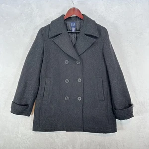GAP Mantel Damen Medium anthrazit grau Wollmischung Peacoat zweireihig Anker - Bild 1 von 10