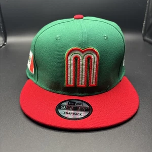 New Era Cap World Baseball Classic Mexico Green Red Hat Snapback, Brand New - Picture 1 of 6