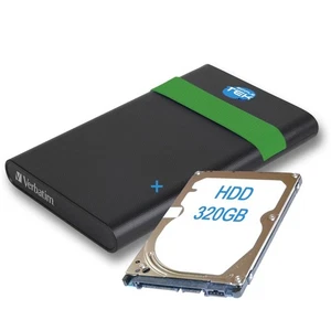VERBATIM BOX CON HDD 320GB PREINSTALLATO USB 3.0 ESTERNO ENCLOSURE DISCO RIGIDO - Imagen 1 de 6