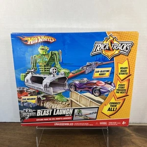 Hot Wheels® Trick Tracks Robot Blast Launch™ Stunt Set - RARO leggermente usato Wow! - Foto 1 di 10