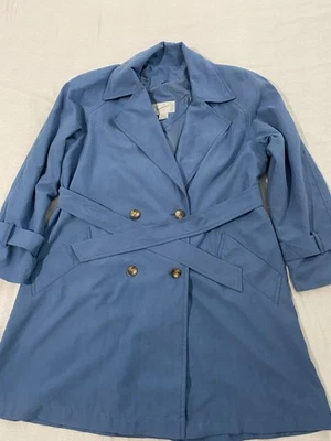Jakeline Ferrar Double Breasted Jacket Coat with Belt Blue Women’s Small Casual - Image 1 of 4