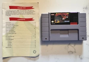 Aero the Acro-Bat SNES Game Cartridge  With Manual. Authentic. Tested. - Picture 1 of 2