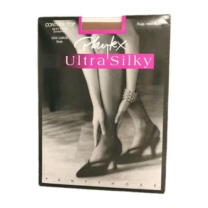 New Playtex Ultra Silky Control Top Pantyhose Sandalfoot Nude Size Large (L) - Picture 1 of 5