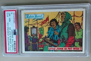 1959 Robin Hood Master Vending Co Little John Put Wise #10 Rare Pop 1 PSA 8 - Picture 1 of 5