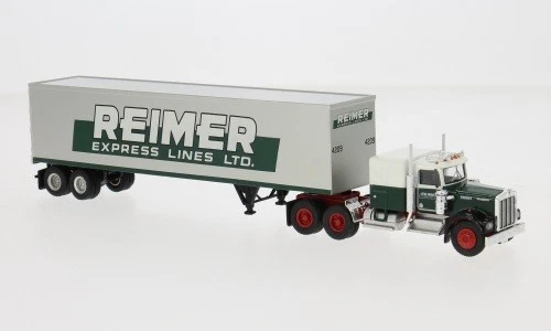 Brekina 86258 - 1/87 Kenworth W 900 Furgone-SZ, 1977, Reimer - Nuovo - Immagine 1 di 1