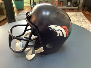 Denver Broncos Franklin Football Helmet w/Chin Guard Youth Kids Blue And Orange - Picture 1 of 13